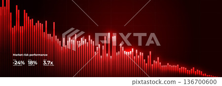 Financial Collapse Negative Growth Spend Background, Finance Global Economy Crisis. Economic Downturn Chart, Red Graph Inflation, Loss Trend Fall Dynamic Stock Trade Risk Report. Vector Illustration Financial Collapse Negative Growth Spend Background, Finance Global Economy Crisis. Economic Downturn Chart, Red Graph Inflation, Loss Trend Fall Dynamic Stock Trade Risk Report. Vector Illustration 136700600