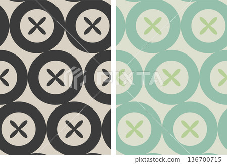 Vector set retro simple geometric seamless patterns in retro style. Vintage abstract geometric pattern in Art deco style. Vector set retro simple geometric seamless patterns in retro style. Vintage abstract geometric pattern in Art deco style. 136700715