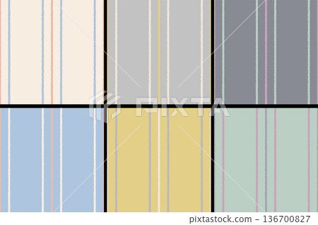 Vector Classic seamless striped pattern in retro style. Vector set of seamless striped patterns. 136700827