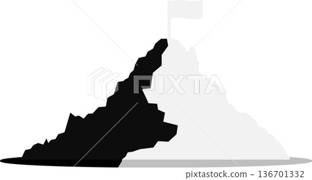 實現目標的路線圖插圖 136701332