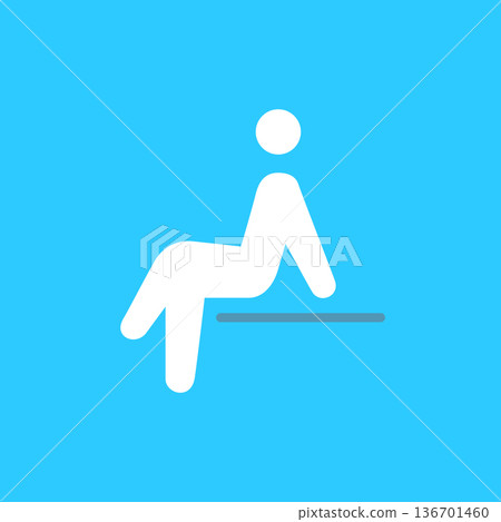 Relaxing person icon Relaxing person icon 136701460