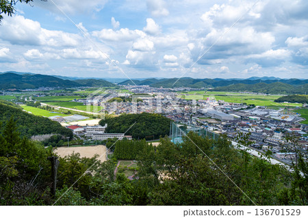 夏季從新莊山眺望平島地區 1 岡山縣岡山市東區 136701529
