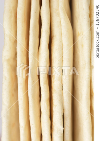 Stack of Plain Wheat Tortillas Close Up Stack of Plain Wheat Tortillas Close Up 136702340