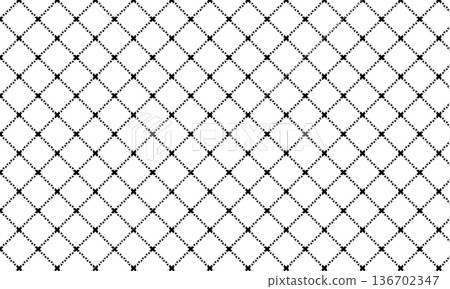 Tribal diamond grid made of triangular lines Tribal diamond grid made of triangular lines 136702347