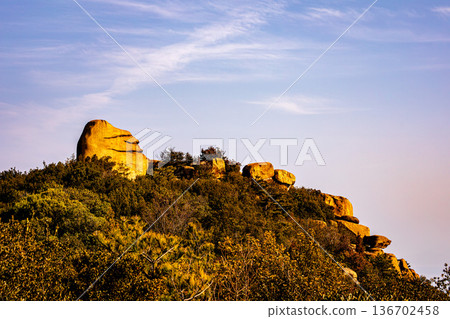 Smiling Rock - A Giant Smiling Rock that Stands Out Against the Blue Sky Smiling Rock - A Giant Smiling Rock that Stands Out Against the Blue Sky 136702458