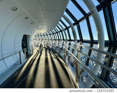 Tokyo Skytree Tembo Galleria_Skytree Observation Galleria without people 136703095