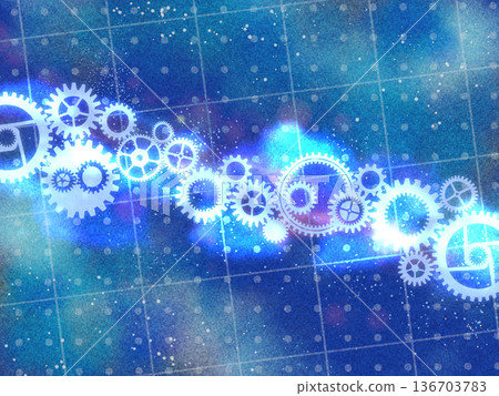 太空蒸氣龐克背景 136703783