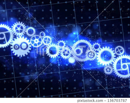 太空蒸氣龐克背景 136703787