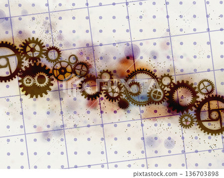 Space Steampunk Background 136703898