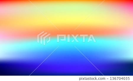 Vibrant Abstract Liquid Neon Gradient Background with Smooth Color Transitions.  Vibrant Gradient Horizon. Modern Mesh Template for Design Concepts, Wallpapers, Presentations, Posters, Prints and Web. 136704035