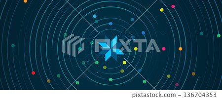 Ukrainian moderm technology background for science and business theme Ukrainian moderm technology background for science and business theme 136704353