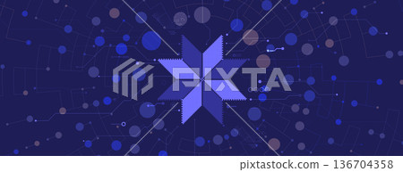 Ukrainian moderm technology background for science and business theme 136704358