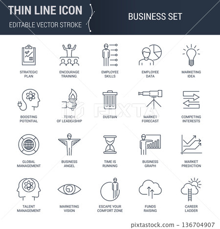 Icons Set of Business Icons Set of Business 136704907