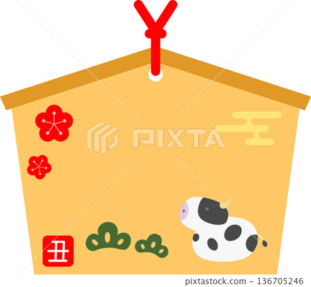 Ema icon with a cow on it 136705246