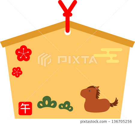 Ema icon with a horse on it 136705256