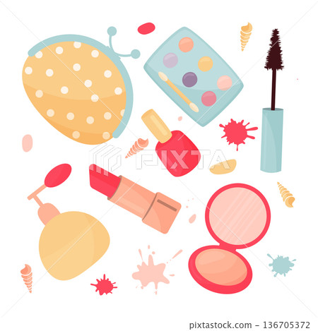 set of cosmetics set of cosmetics 136705372