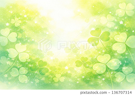 Clover series: Translucent clover overlapping abstract background 136707314