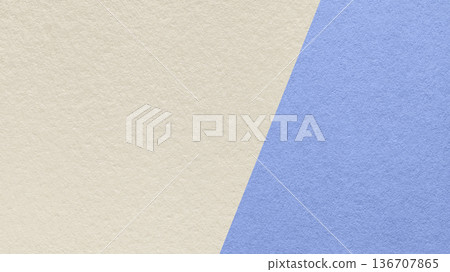 Light beige texture background with cold blue diagonal angled split and copy space for template, banner, presentation 136707865