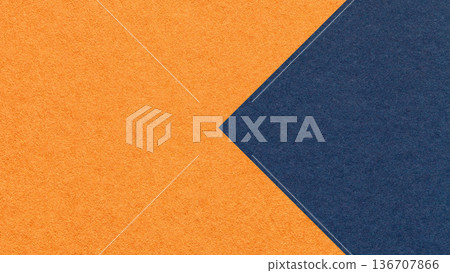 Textured orange paper background with dark blue arrow, macro. Template with copy space for banner, presentation Textured orange paper background with dark blue arrow, macro. Template with copy space for banner, presentation 136707866