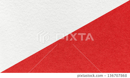 White paper texture two color background with red diagonal split and copy space for template, banner, presentation White paper texture two color background with red diagonal split and copy space for template, banner, presentation 136707868