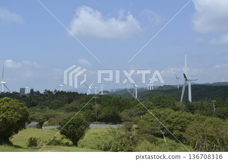 Wind power generation of Aoyama plateau 136708316