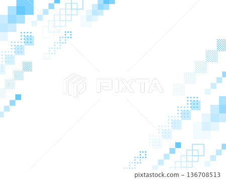 Light blue rising rectangular ornament frame 136708513