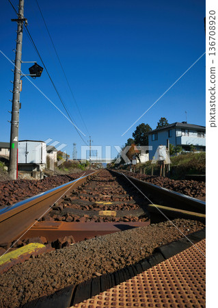 Graveled tracks on a rural local line 136708920