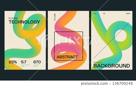 Abstract 3d line gradient background with motion and design fluid rainbow. Wavy ribbon shape with color curve dynamic modern spiral. Wave element backdrop with liquid swirl motion. Abstract 3d line gradient background with motion and design fluid rainbow. Wavy ribbon shape with color curve dynamic modern spiral. Wave element backdrop with liquid swirl motion. 136709248