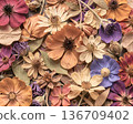 Colorful dried exotic flowers background 136709402