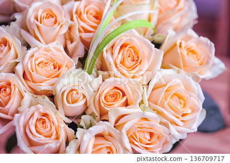 Natural pastel roses background. Natural pastel roses background. 136709717