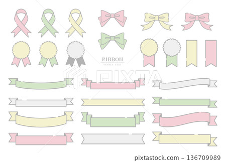 粉紅彩色斷線絲帶材質套裝 粉紅彩色斷線絲帶材質套裝 136709989