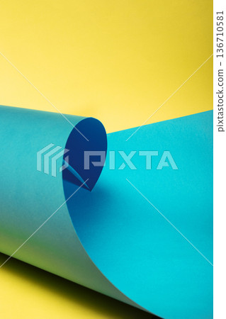 Abstract background of sheets of colored paper, for decoration, for text design, for template 136710581