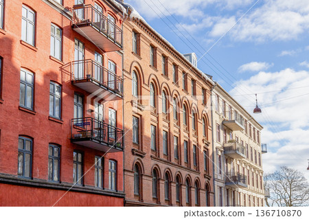 Danish urban housing with classic architecture Danish urban housing with classic architecture 136710870