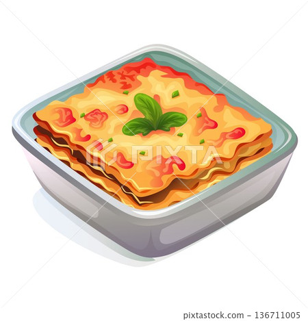 baked lasagna italian cuisine food 136711005