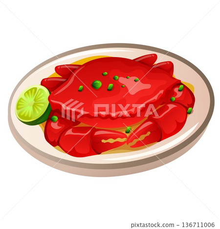 baked mud crab dish with lime baked mud crab dish with lime 136711006