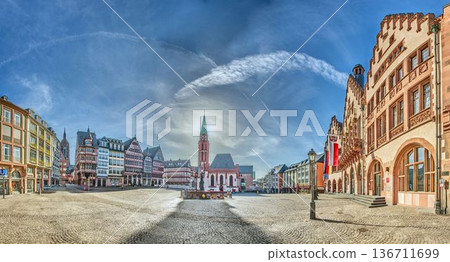 Frankfurt Roemer square with St Nicholas Church Frankfurt Roemer square with St Nicholas Church 136711699