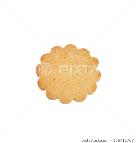 Yellow Cookie on an Isolated Background Yellow Cookie on an Isolated Background 136711767