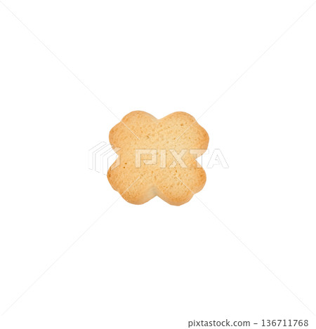 Yellow Cookie on an Isolated Background Yellow Cookie on an Isolated Background 136711768