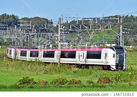 總武本線 櫻物井 JR東日本 E259系 Ne008（鎌倉） 成田特快NEX 136711913