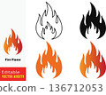 Fire flames vector icon set with various styles isolated on transparent background perfect for graphic design elements Fire flames vector icon set with various styles isolated on transparent background perfect for graphic design elements 136712053