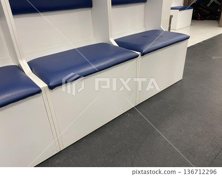 empty locker room for team in stadium empty locker room for team in stadium 136712296