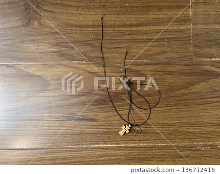 pectoral orthodox cross on the floor wooden in church pectoral orthodox cross on the floor wooden in church 136712418