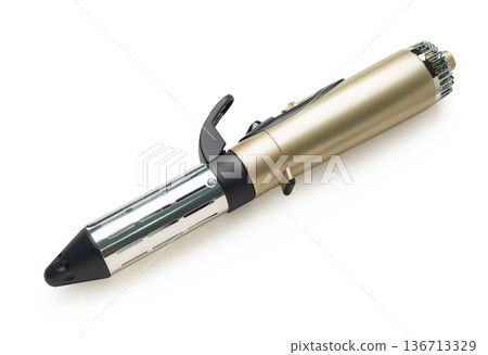 Hair styling device on a white isolated Hair styling device on a white isolated 136713329