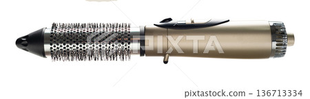 Hair styling device on a white isolated Hair styling device on a white isolated 136713334