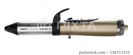 Hair styling device on a white isolated Hair styling device on a white isolated 136713335