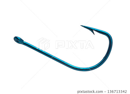 Fishing tackle, hook close-up Fishing tackle, hook close-up 136713342