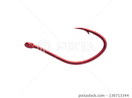 Fishing tackle, hook close-up Fishing tackle, hook close-up 136713344