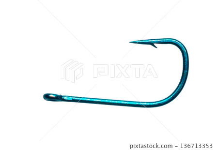 Fishing tackle, hook close-up 136713353