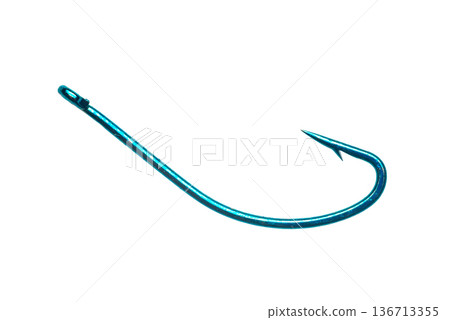 Fishing tackle, hook close-up 136713355