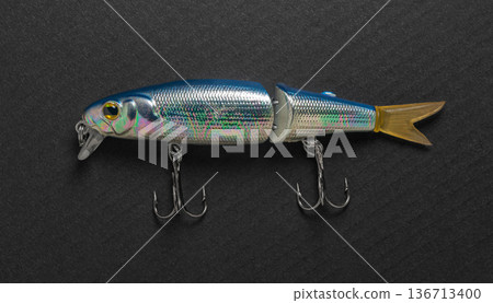 Fishing tackle, wobbler close-up 136713400